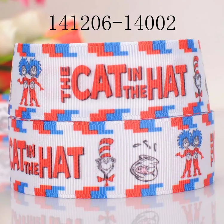 10 ярдов-разные размеры-мультяшная кошка в лента для шляпы напечатанная лента