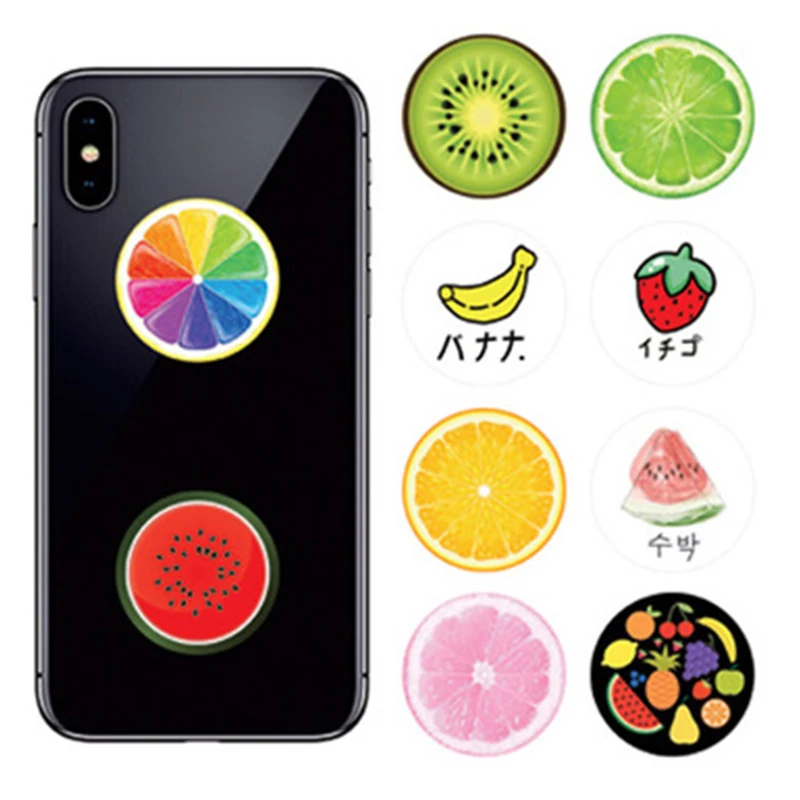 

HOT Phone Holder Fruit Patterns Phone Ring Cute 12 Colors Phone Stand For iphone Suit All Phone holder Ring 100% Hight Quality