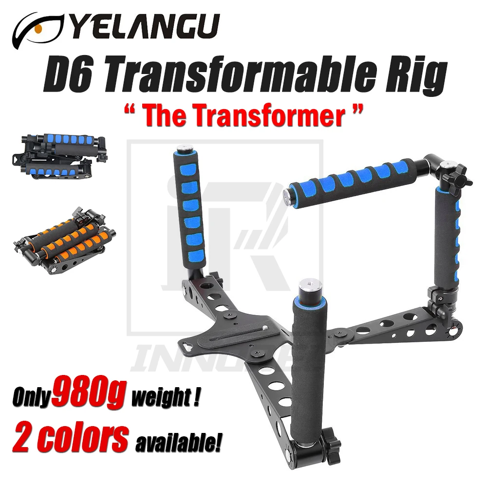 

YELANGU D6 Transformable Rig Foldable DSLR Movie Holder Shoulder Mount Stabilizer Kit For DV Film Video Camcorder 5D 6D 7D D800