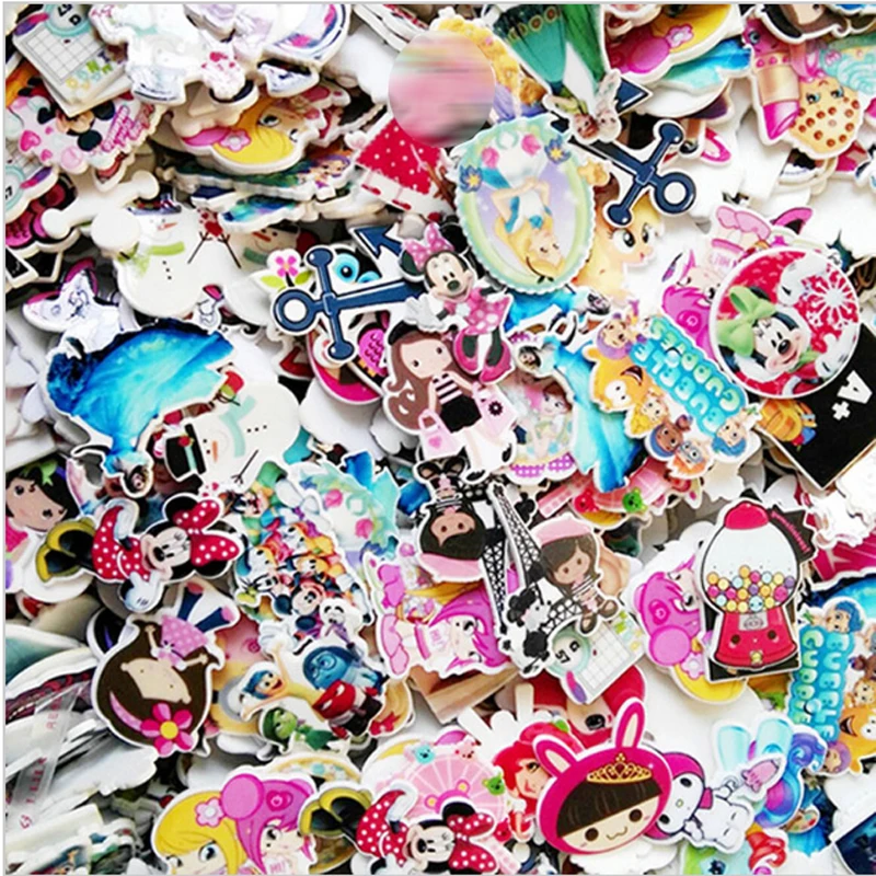 

Mixed Assorted Cartoon Character Flat Back Plastic planar resin for diy decoration crafts accessories 100pcs/mixed