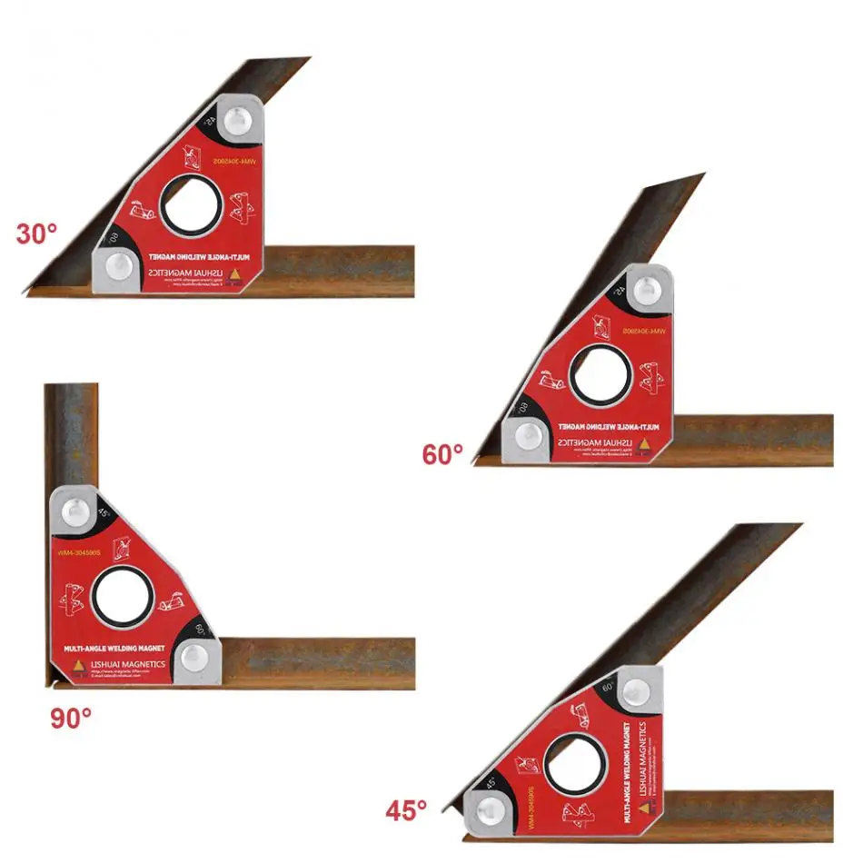 2 шт. под разными углами сварочный магнит держатель 30/60/45/90 градусов магнит Неодимовый магнитный зажим для электросварки Утюг всасывания WM4 Держатели