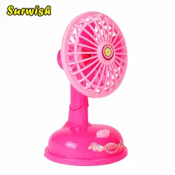 Surwish обучающая игрушка мини электрический вентилятор Дети Притворяться и играть ребенок дети бытовая техника игрушка-розовый