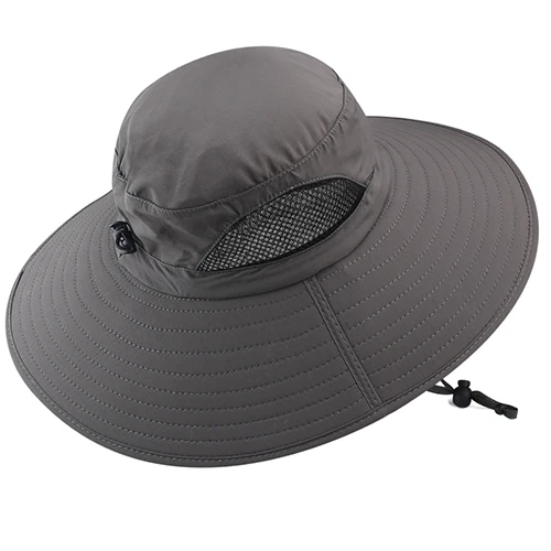 FURTALK Safari солнцезащитные головные уборы для мужчин и женщин Boonie с широкими полями ведро Водонепроницаемый Packable UPF 50+ Рыбалка Пешие прогулки шляпа SH043 - Цвет: dark grey