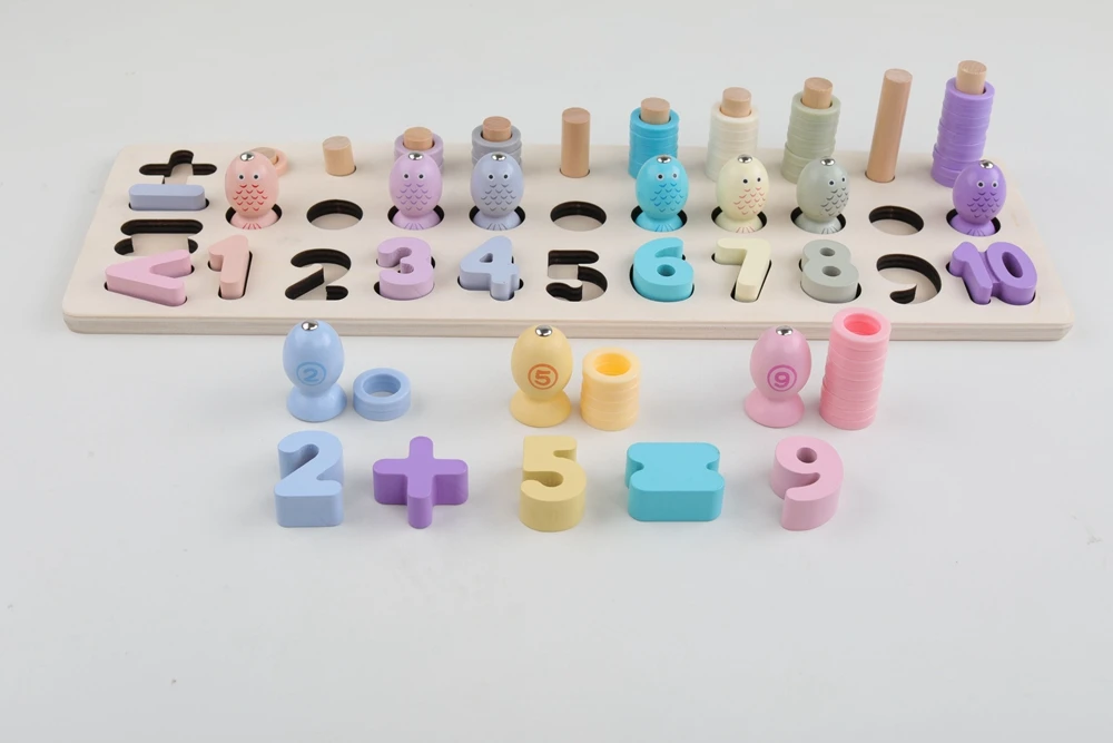 Новые Деревянные игрушки Монтессори, подсчет цифр, подходящая Магнитная игра для рыбалки, математические игрушки, обучающие Игрушки для раннего развития для детей