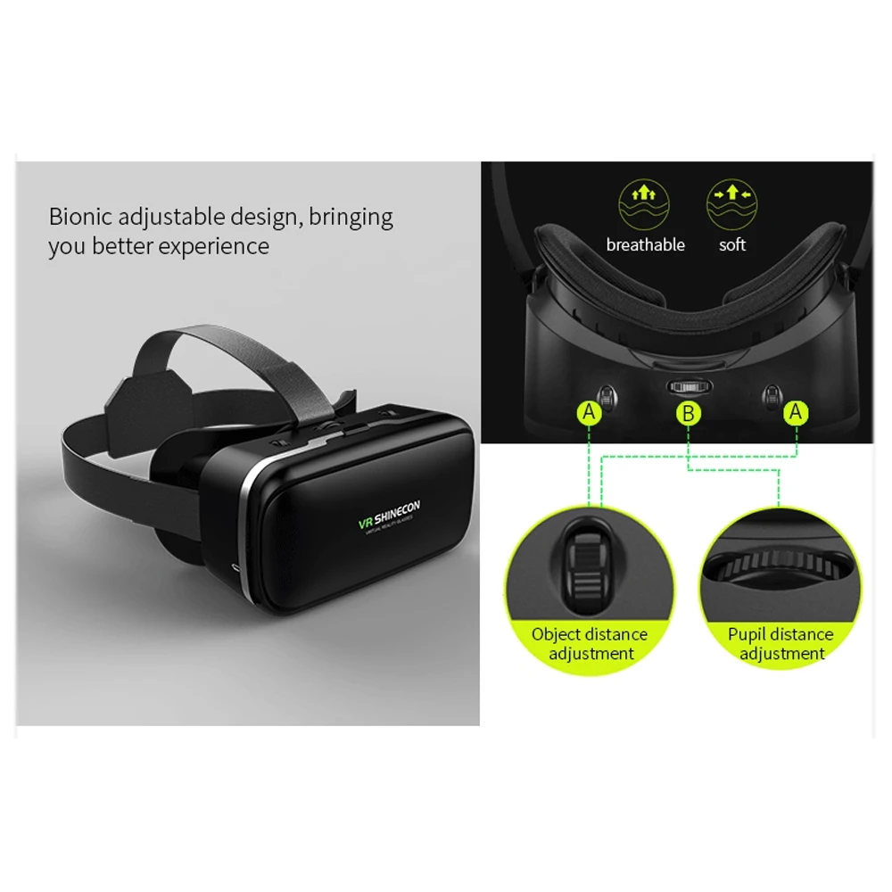 Очки виртуальной реальности Shinecon 6 0 Casque VR Box 3d очки шлем для смартфона Google Cardboard