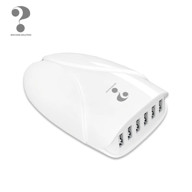 

6 port smart USB charger fast charging intelligent output shunt 7.4A HUB wall adapter power socket for mobile digital camera MP3