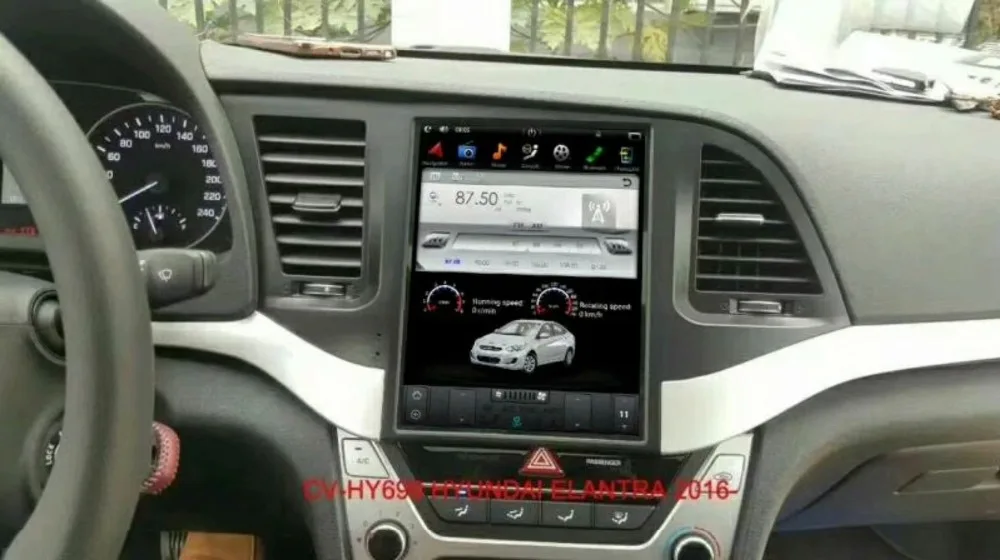 10,4 дюймовый сенсорный экран android 7,12 tesla стиль автомобильный dvd-плеер для hyundai elantra автомобильный аудио gps навигация wifi bluetooth