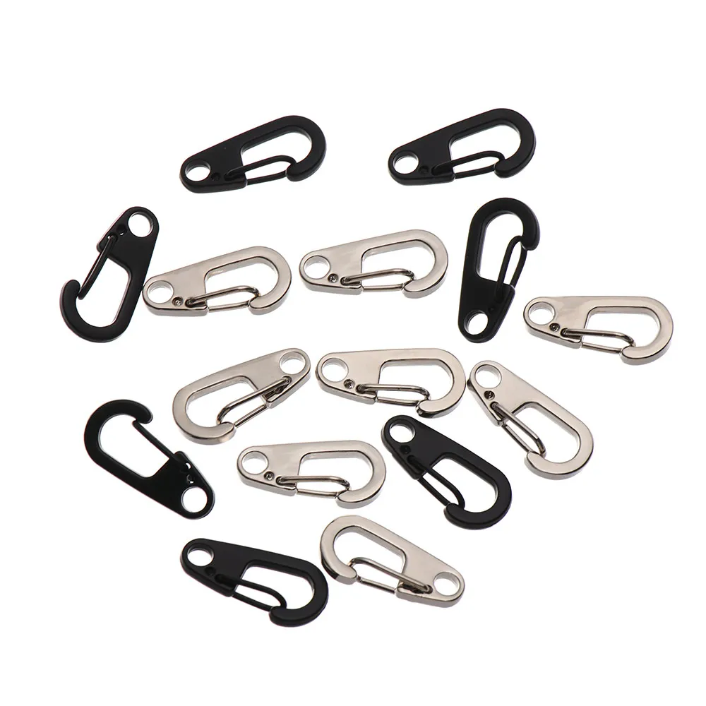 

2/4Pcs D Carabiner D-Ring Key Chain Spring Clips Mini Aluminium Alloy Hang Buckle Survival EDC Gear Outdoor Camping Keyring