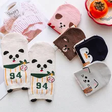 La MaxPa, 5 пар, женские короткие носки с забавными мультяшными животными, Плюшевые короткие носки с ушками для женщин, s, Lady, Girl, художественные носки, Meias, короткие носки, k481