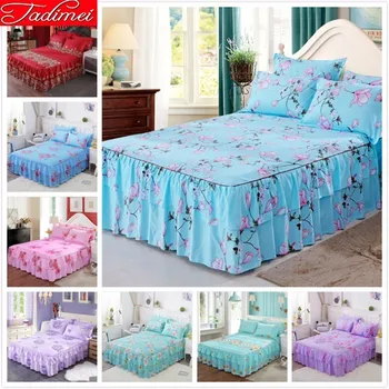 

120x200 150x200 180x200 180x220 200x230 Bed Skirts Adult Kids Girl Bed Cover Single Full Twin Queen King Size Bedspread Bedlinen