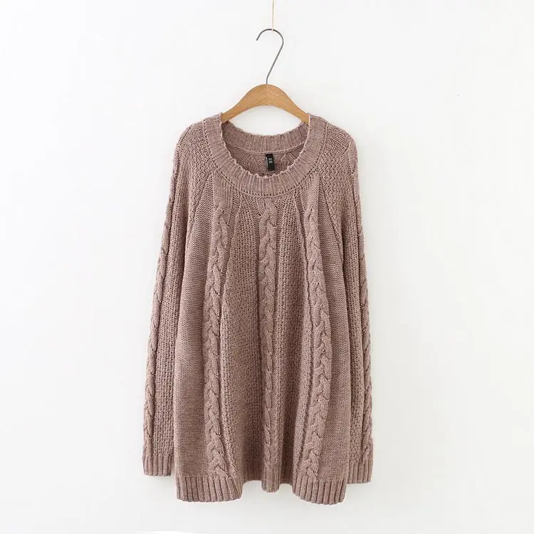 F7 Autumn Winter Casual Sweaters 5XL Plus Size Women Clothing Fashion Loose knitting Pullovers 216