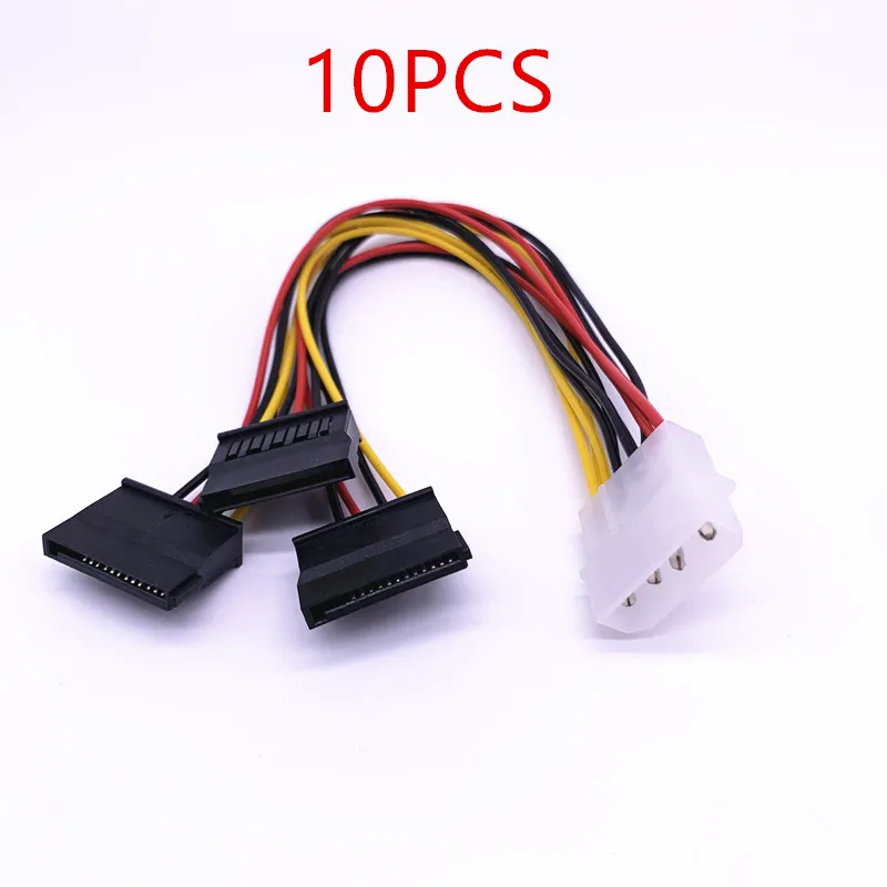 

10/20/30/40/50/100 PCS 4 Pin IDE Molex To 3 Serial ATA SATA Power Splitter Cable Connectors