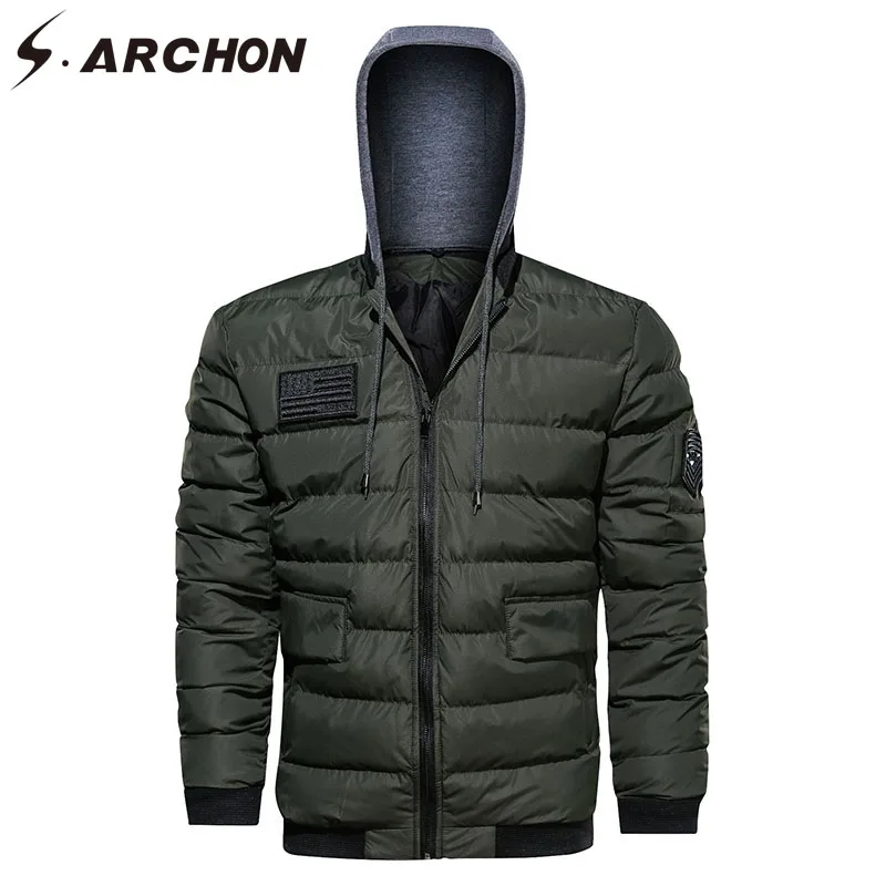 S.ARCHON Tactical Military Jacket Men Cotton Warm Thick Windproof Army Clothing Jacket Solid Casual Hoodie Windbreakers Male S.ARCHON Tactical Military Jacket Men Cotton Warm Thick Windproof Army Clothing Jacket Solid Casual Hoodie Windbreakers Male