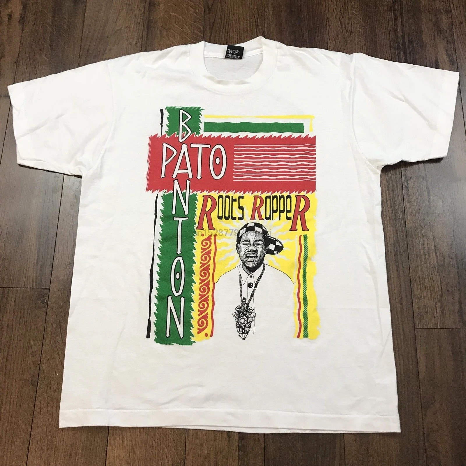 VTG 80s 90s Pato Banton футболка регги Мужская SZ XL Rasta хип-хоп Bootleg Rap Tee | одежда