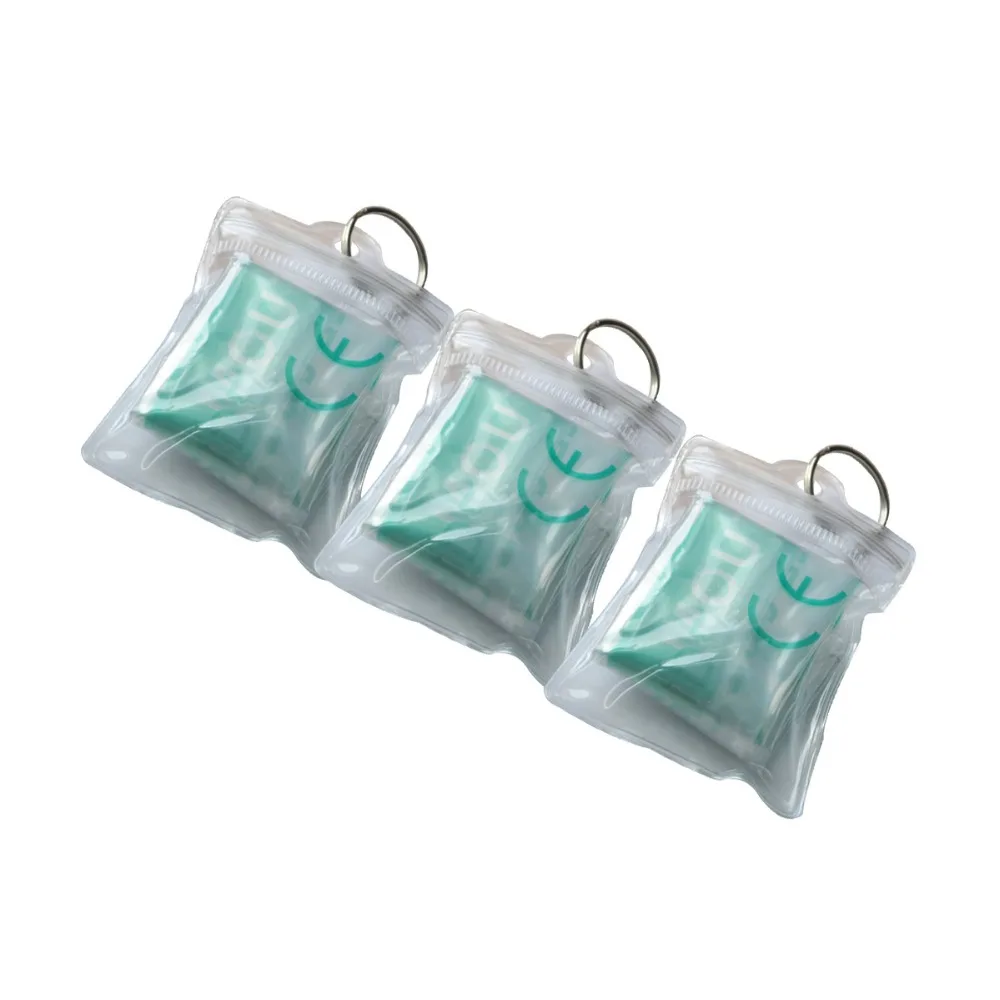 

100Pcs/Pack PVC CPR Resuscitator Mask CPR Face Shield With One-way Valve Keychian Key Rings First-Aid Rescue Use For Health