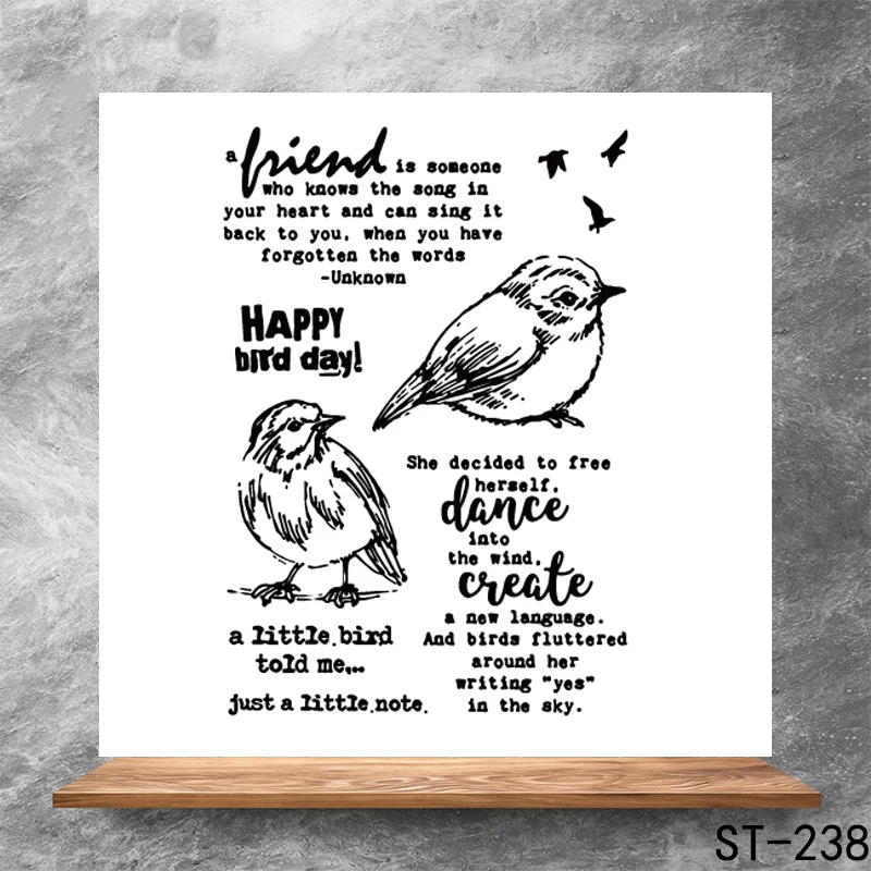 

Soaring birds Transparent Clear Stamps DIY Scrapbooking Album Card Making DIY Decoration Making Embossing Stencil