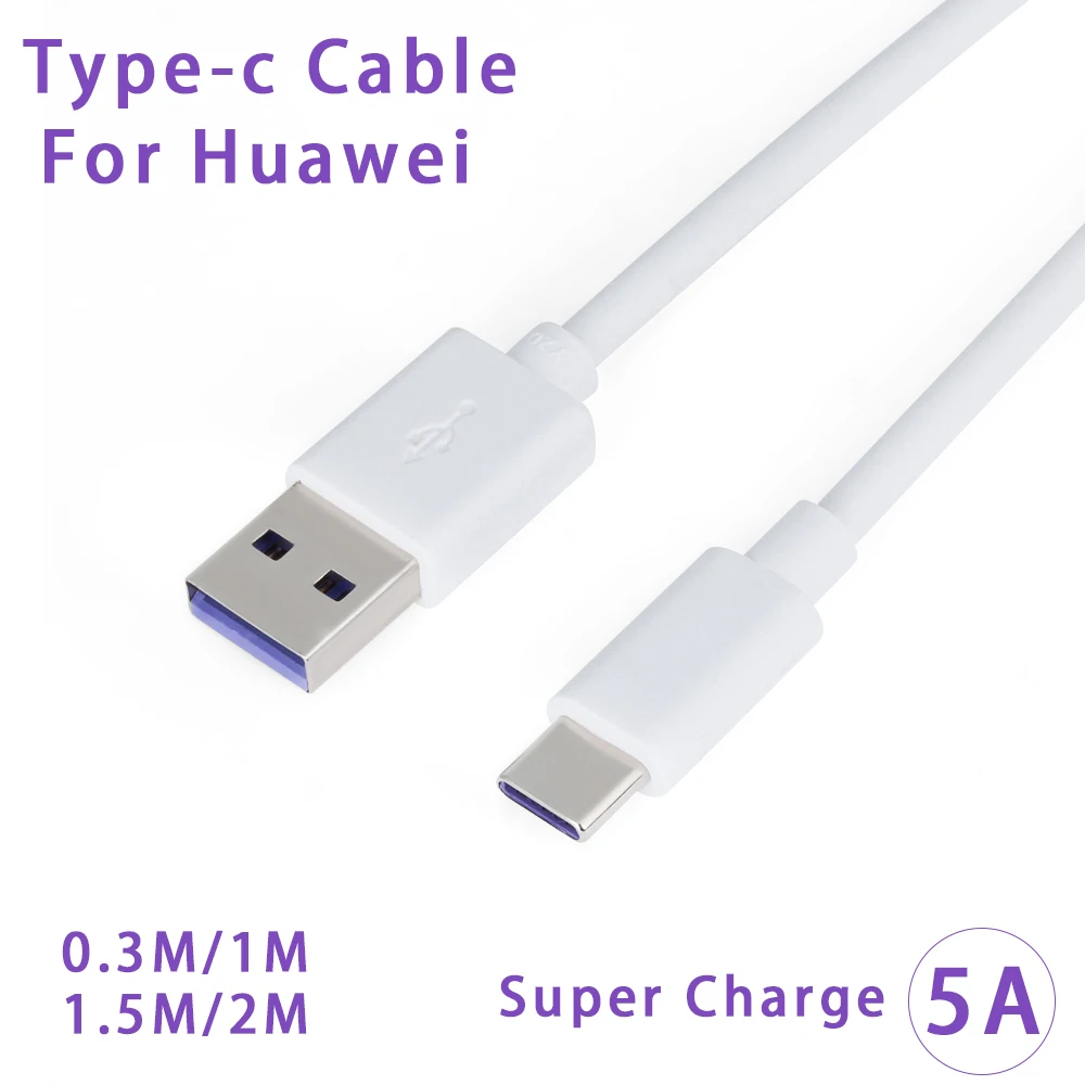 USB 5 А Type C кабель для Huawei P30 P20 Pro Lite Mate20 10 P10 Plus 3 1 оригинальный Супер зарядный