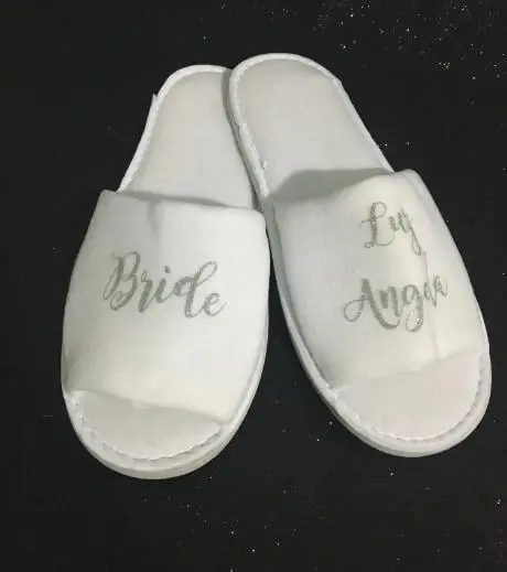 

personalized Wedding Bride Groom Bridesmaid maid of honor Slippers Hen weekend Bachelorette Spa Slippers birthday party favors