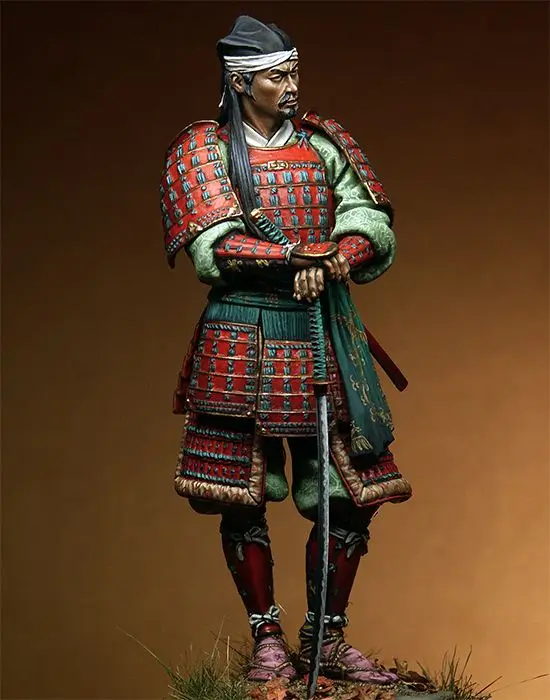 Unpainted Kit 1/18 90mm Japanese samurai with sword 90mm figure