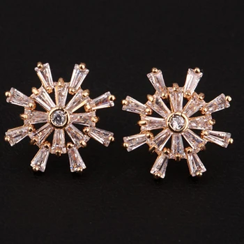 

AAA Zircon Inlaid Rudder Gifts Ornaments Stud Earrings
