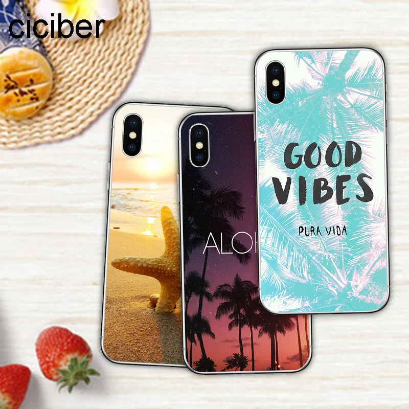 

ciciber Summer Sea Beach Soft TPU Phone Cases Cover For iPhone 11 Pro Max 11Pro 2019 XR X XS Max 7 6 8 6s Plus Fundas Coque Capa
