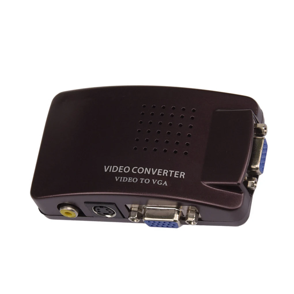 Компьютер ноутбук ПК VGA к ТВ AV RCA видео S Video конвертер сигнала адаптер