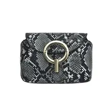 Женская сумка-кошелек из змеиной кожи на пояс для путешествий, сумка-кошелек, сумка через плечо, черный, синий, розовый, фиолетовый