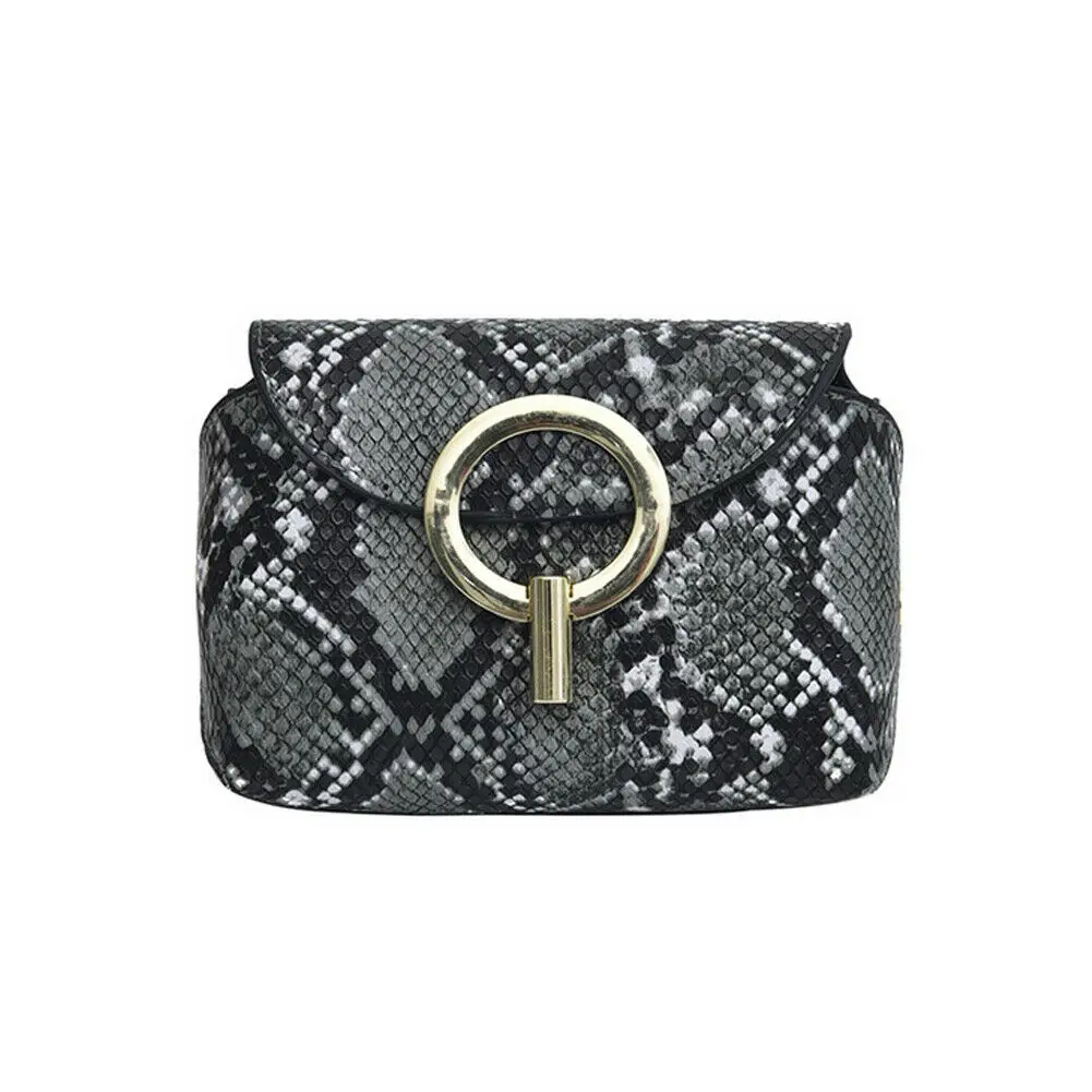 Женская дорожная поясная сумка со змеиным узором забавный кошелек на пояс