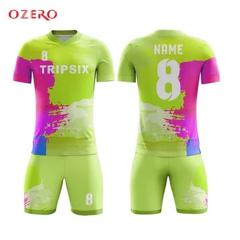 

high quality green soccer uniform,sublimation cheap soccer jersey