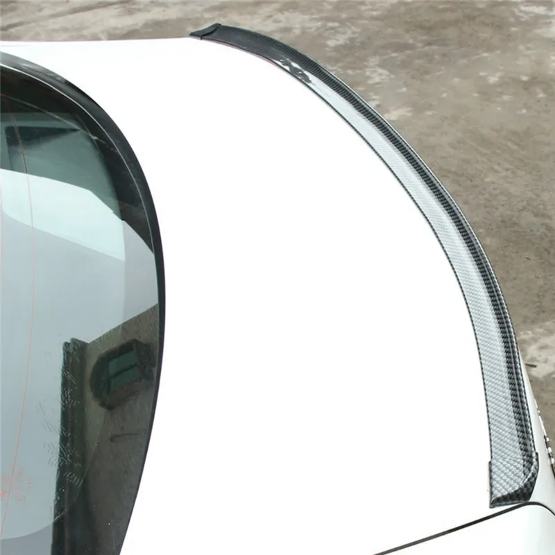 Универсальный 1,5 м автомобильный спойлер из углеродного волокна задний спойлер крыша крылья багажника Губы 3D набор наклеек хвост резиновая обшивка кузова авто аксессуары