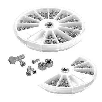 

1000PCS/Lot Assorted Glasses Screws Set with Round Plate Tools