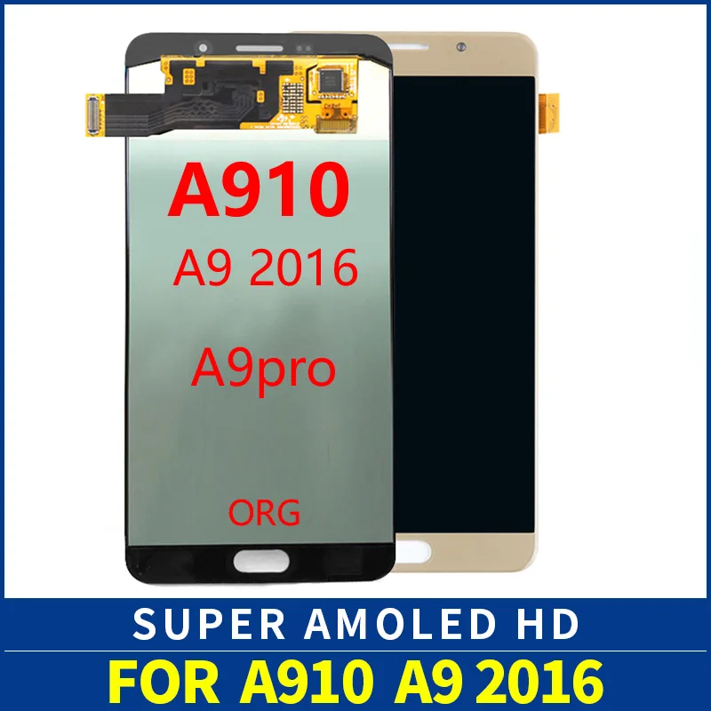Оригинальный Super AMOLED дисплей для Samsung Galaxy A9 2016 Pro A910F A9100 сенсорный ЖК в сборе|Экраны