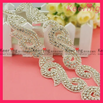 

Free Shipping Wholesale Rhinestone Applique WRA-344
