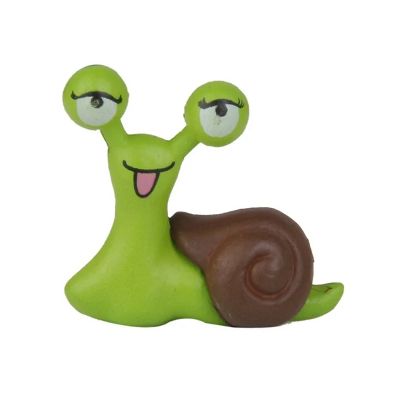 6 pcs/set Fairy Garden Dollhouse Toys Mini Snails Micro Potted Landscape & Bonsai Accessories