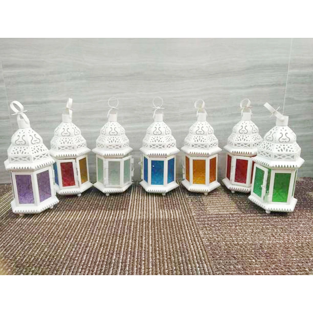 High Quality Romantic Glass Moroccan Style Candle Lantern - Great for Indoors/Outdoors Parties Weddings Workmanship crafts