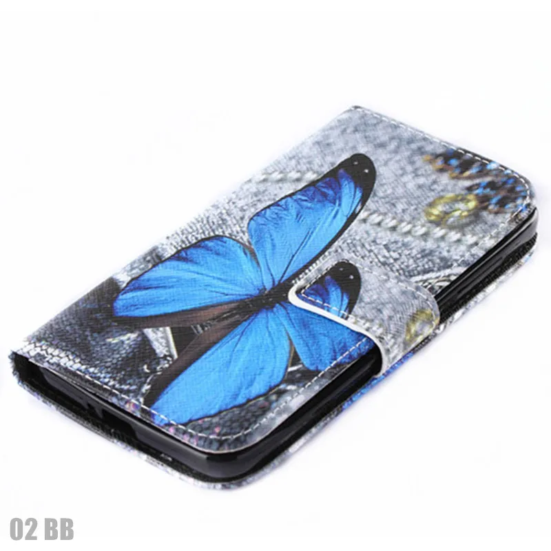 Кожаный чехол-кошелек PDGB для samsung Galaxy S7 Edge S8 Plus A3 A7 J5 J7 Prime S4 S5 S3 Duos Чехол-книжка с цветным рисунком - Цвет: 02 BB