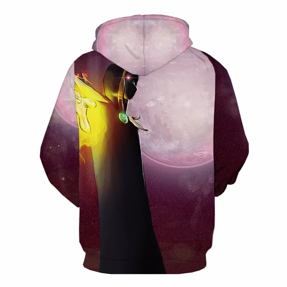 KYKU Brand Skull Sweatshirts men Galaxy Space 3d Printed Flame Sweatshirt Printed Moon Hoodie Print Magic Hooded Casual