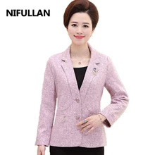 NIFULLAN для женщин пиджаки для и куртки пальто демисезонный Новая мода плюс размеры OL офисный костюм для дам Пиджаки Женский Feminino Топы Корре