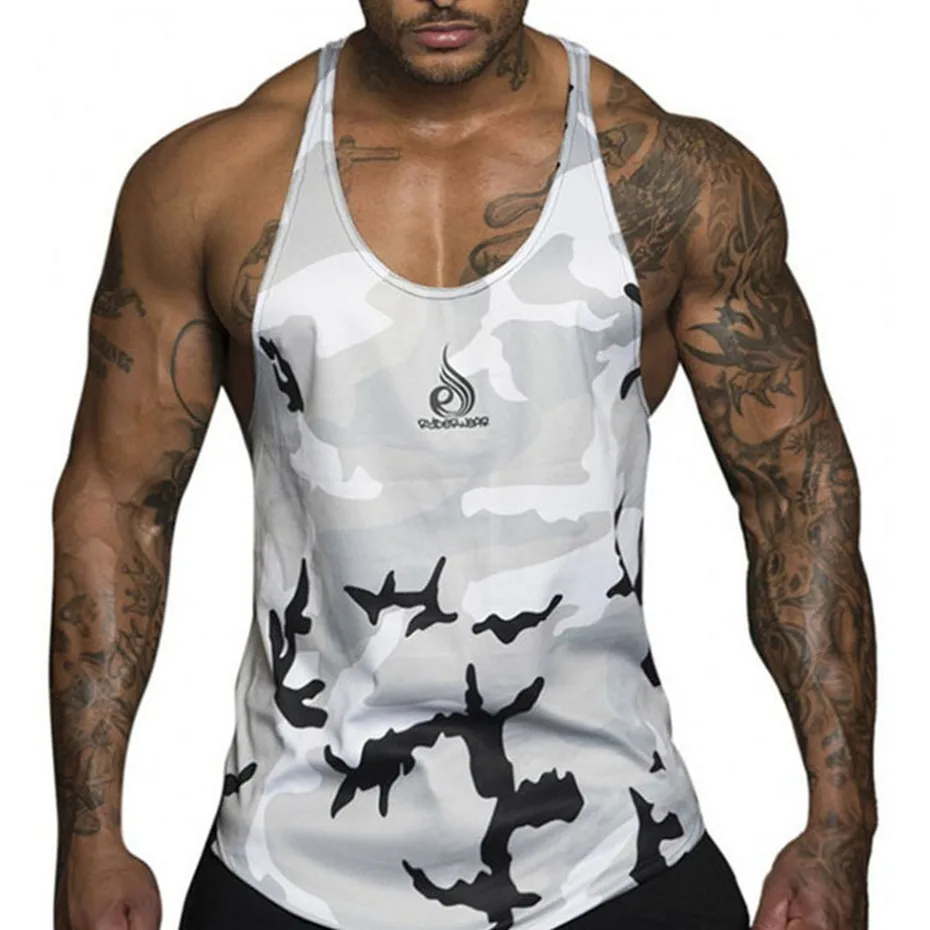 

ZOGAA Camouflage Men Fitness Tank Tops Sleeveless Vest Tanktop Golds Gyms Clothing Brand Bodybuilding Stringer Tank Top