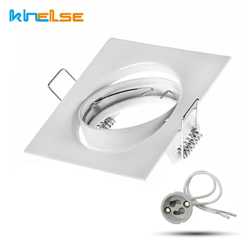 2pcs Recessed Mounting Gu10 Mr16 Square Mounting Bracket White