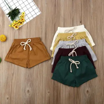 

Pudcoco Baby Boy Girl Summer Shorts Waist Belt Bottoms Infant Kids Cotton Diaper Cover Solid Bloomers Fashion Unisex Baby Shorts