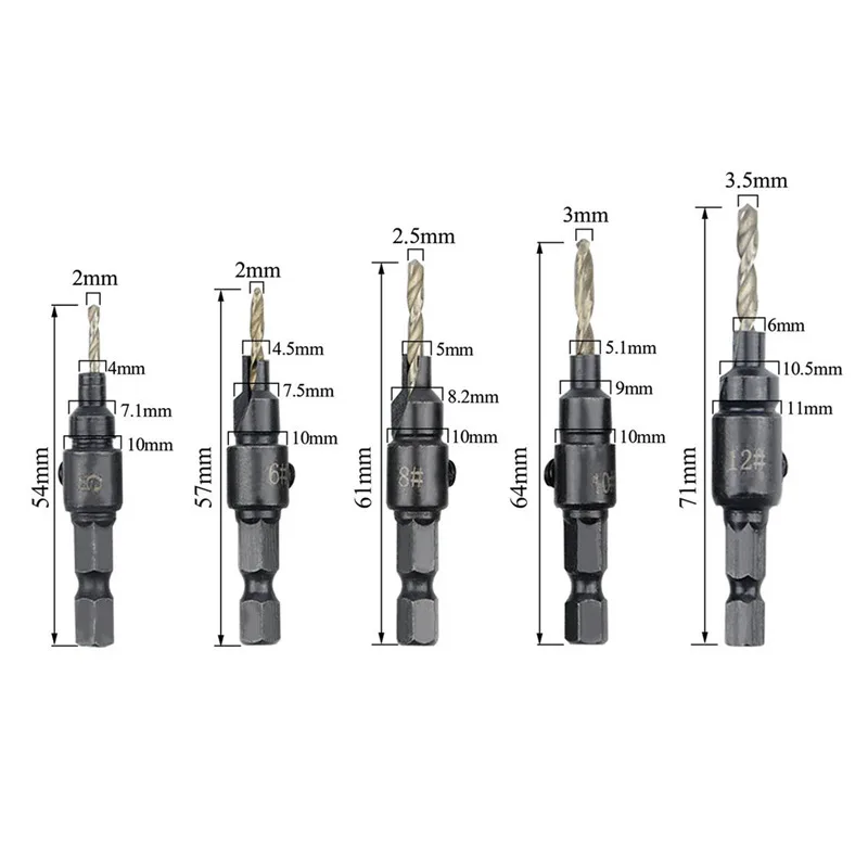 55 шт. HSS 4241 коническая насадка сверло набор и высокая скорость сталь HSS титановые сверла (1 мм-3 мм)
