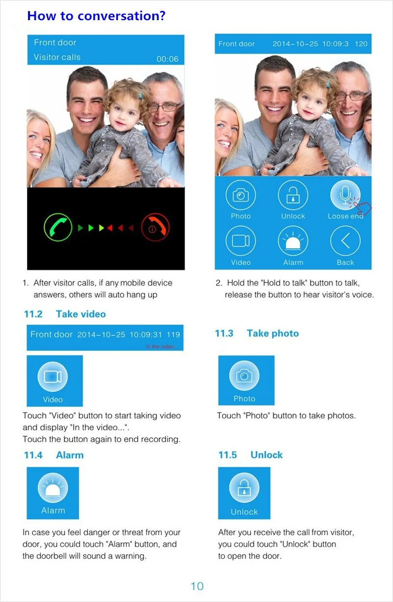 Mobile Vdp Wifi Wireless Video Door Phone Intercom Doorbell Peephole ...