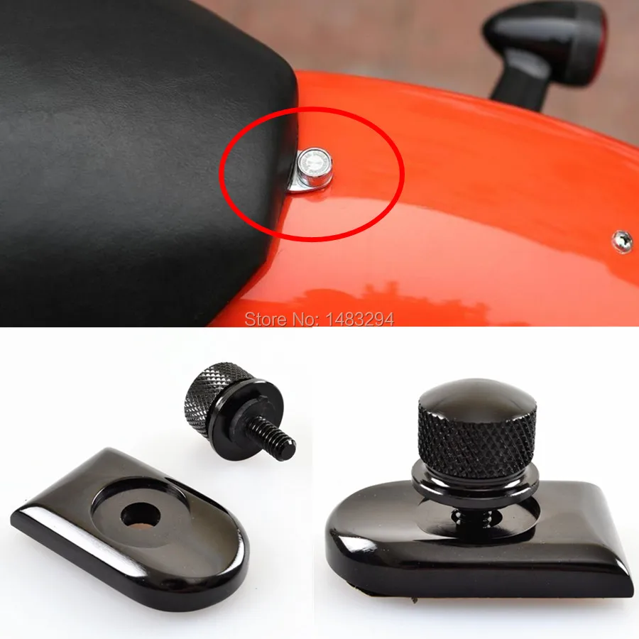 Black Quick Release Seat Screw Kit Fits For Harley And Custom Bobber