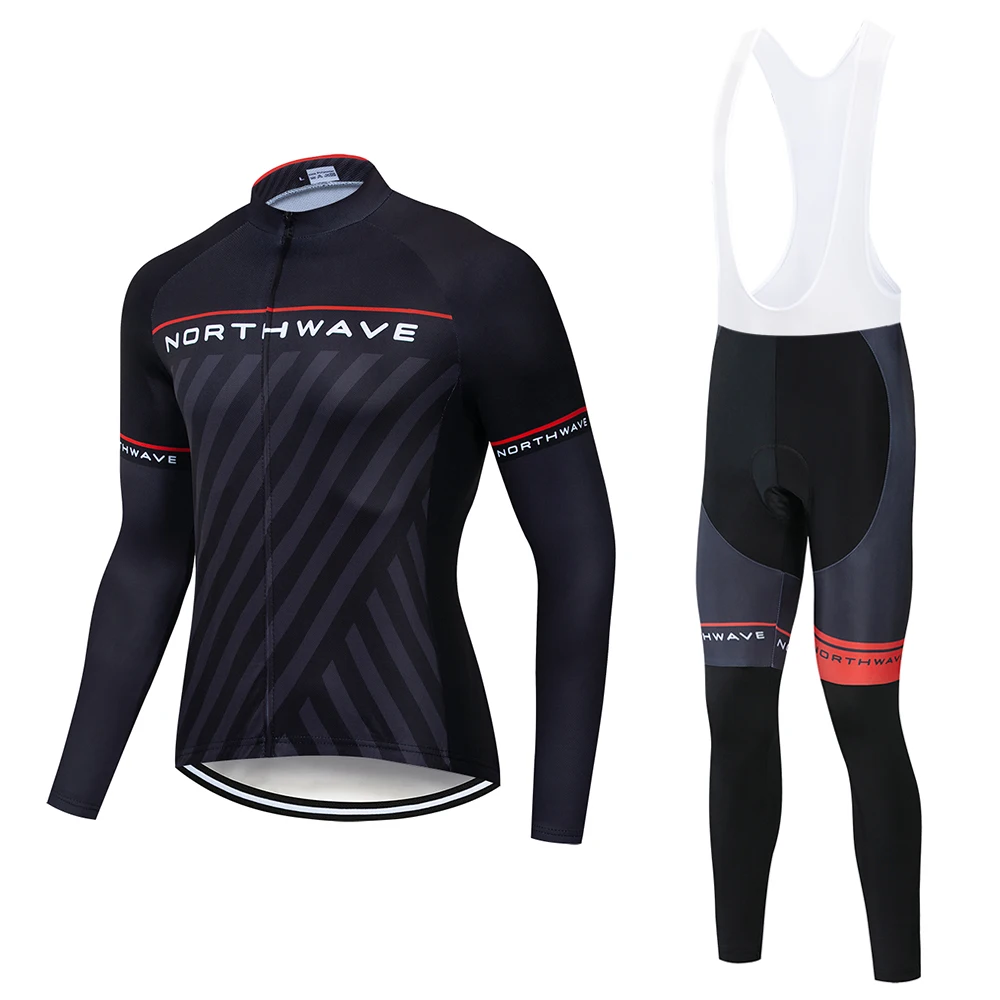 Джерси для велоспорта Pro Team NW Hombre Ropa Ciclismo Northwave весна/осень, комплект с длинным рукавом для велоспорта, одежда для горного велосипеда - Цвет: Cycling suit