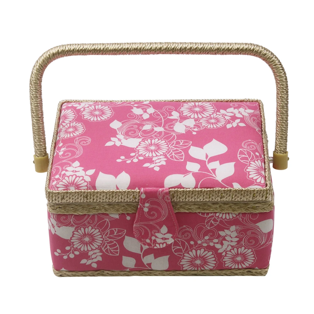 

Household Fabric Sewing Basket Stitch Needle Thread Sewing Tools Organizer Storage Box Sewing Kits DIY Craft Christmas Gifts