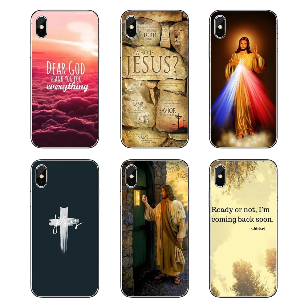 

Transparent TPU Case Cover For Samsung Galaxy A5 A6 A7 A8 A9 J4 J5 J7 J8 2017 2018 Plus Prime Christ Jesus Bible Verse Cross Art