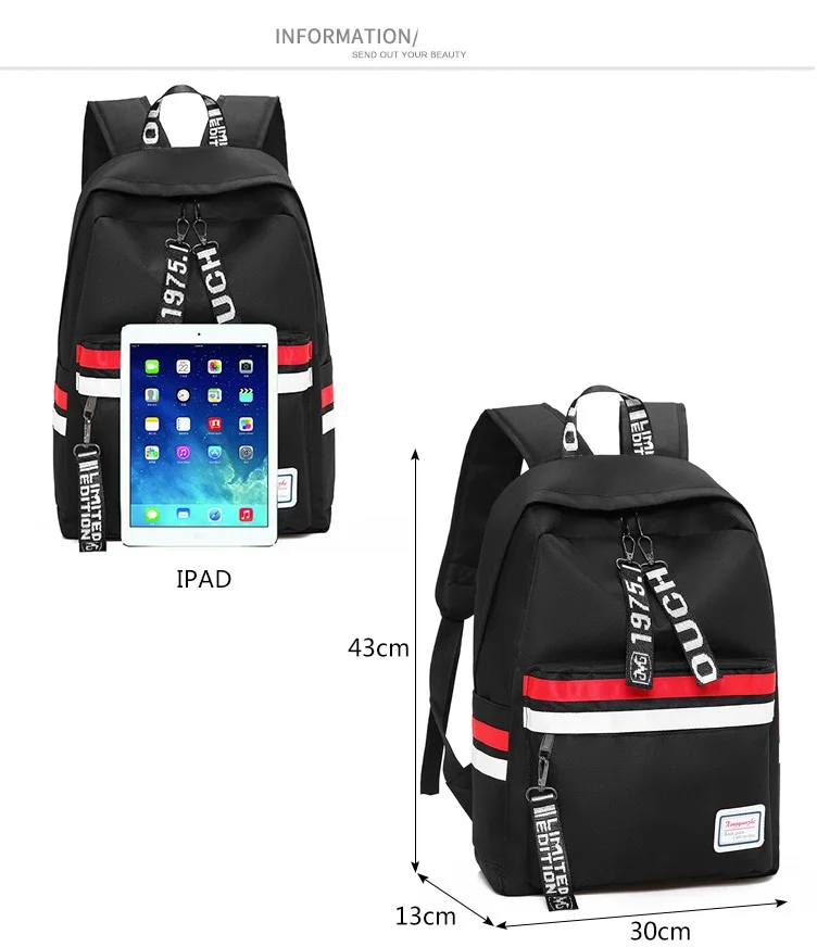 Casual Nylon Backpack Women School Bag For Teens Girls Student Laptop Backpack Travel Bagpack Large Capacity Mochila Mujer