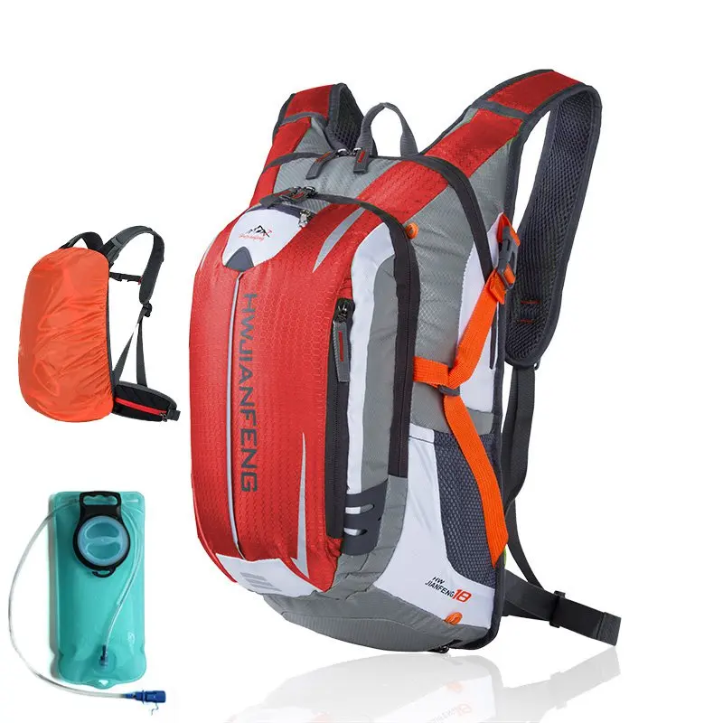 18л водонепроницаемый рюкзак для кемпинга 2л сумка для воды для спорта на открытом воздухе для скалолазания езда на велосипеде дорожная сумка спортивный рюкзак - Цвет: Red