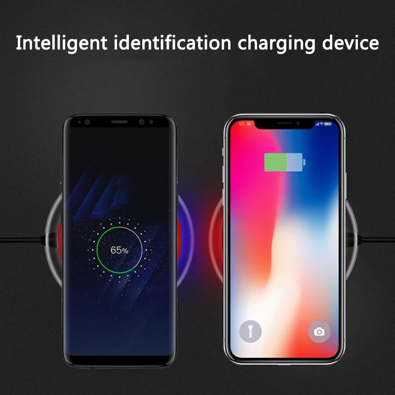 Универсальное беспроводное зарядное устройство Qi для iPhone 8 X XR XS быстрая